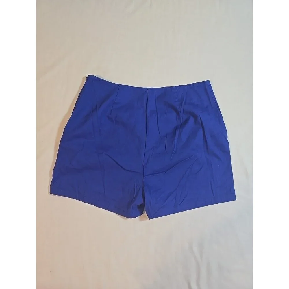 Happily Grey Sailor‎ Shorts Royal Blue Gold buttons High waisted size XL - Picture 2 of 15